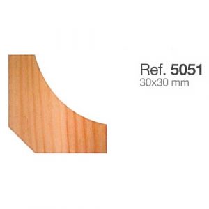 Moldura de Ayous Decorativa de 30x30 mm. Ref. 5051