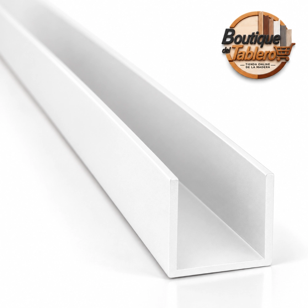perfil "u" para puertas corredera 19 mm.