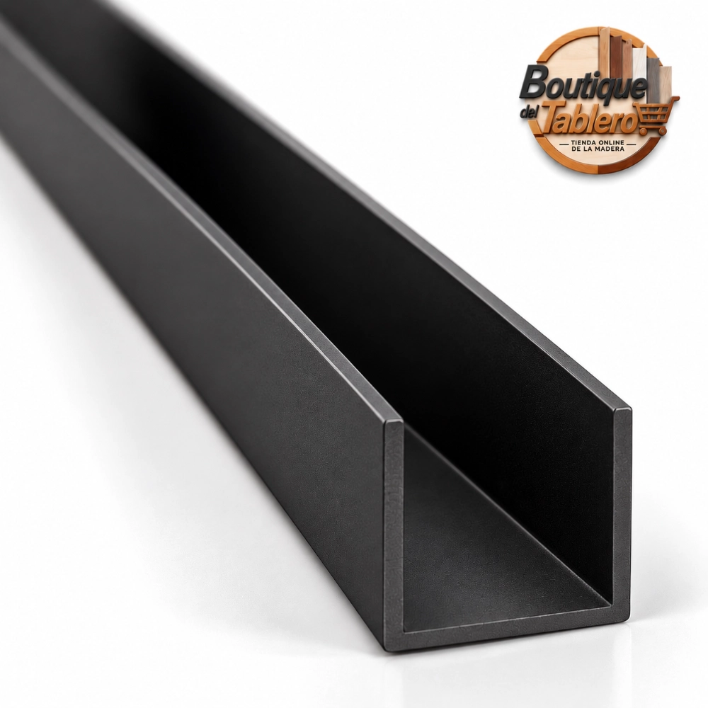 perfil "u" para puertas corredera 19 mm.