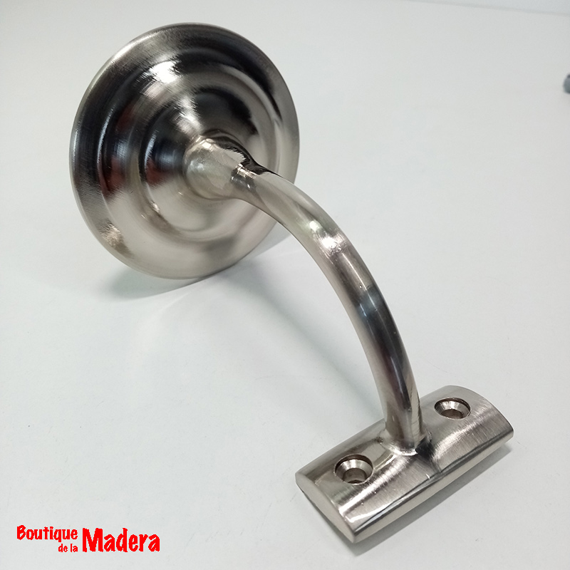 Soporte Pasamanos Níquel Satinado