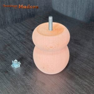 Pata para muebles en madera de haya maciza