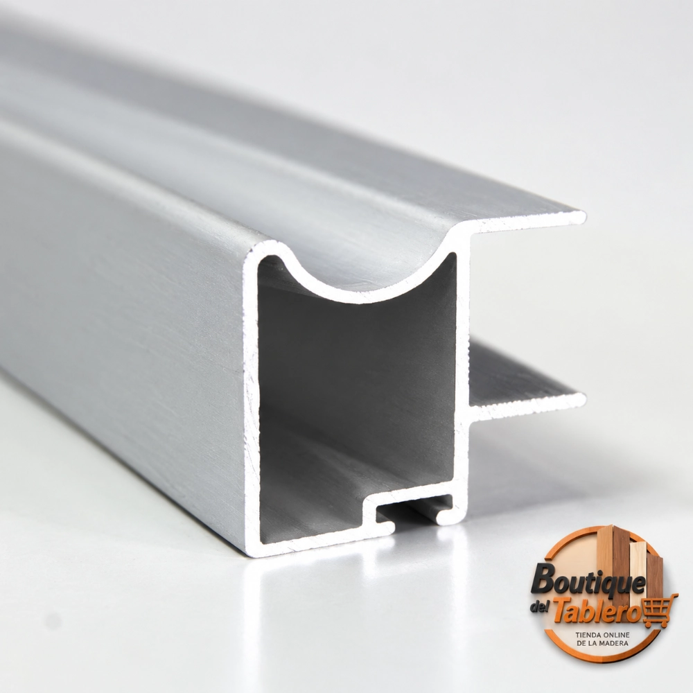 tirador armario plata mate 16 mm